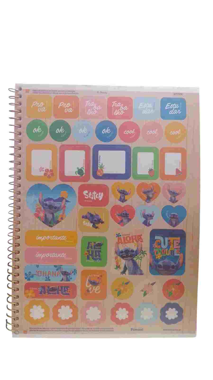 CADERNO 1X1 STITCH TROPICAL C.D.